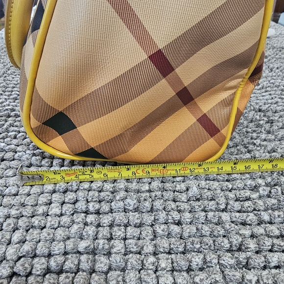 Burberry Beige and Yellow Plaid Satchel - Picture 4 of 9